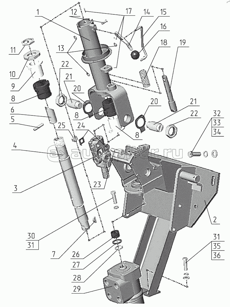 Колонка рулевая реверсного поста управления 2522В-3401025-01