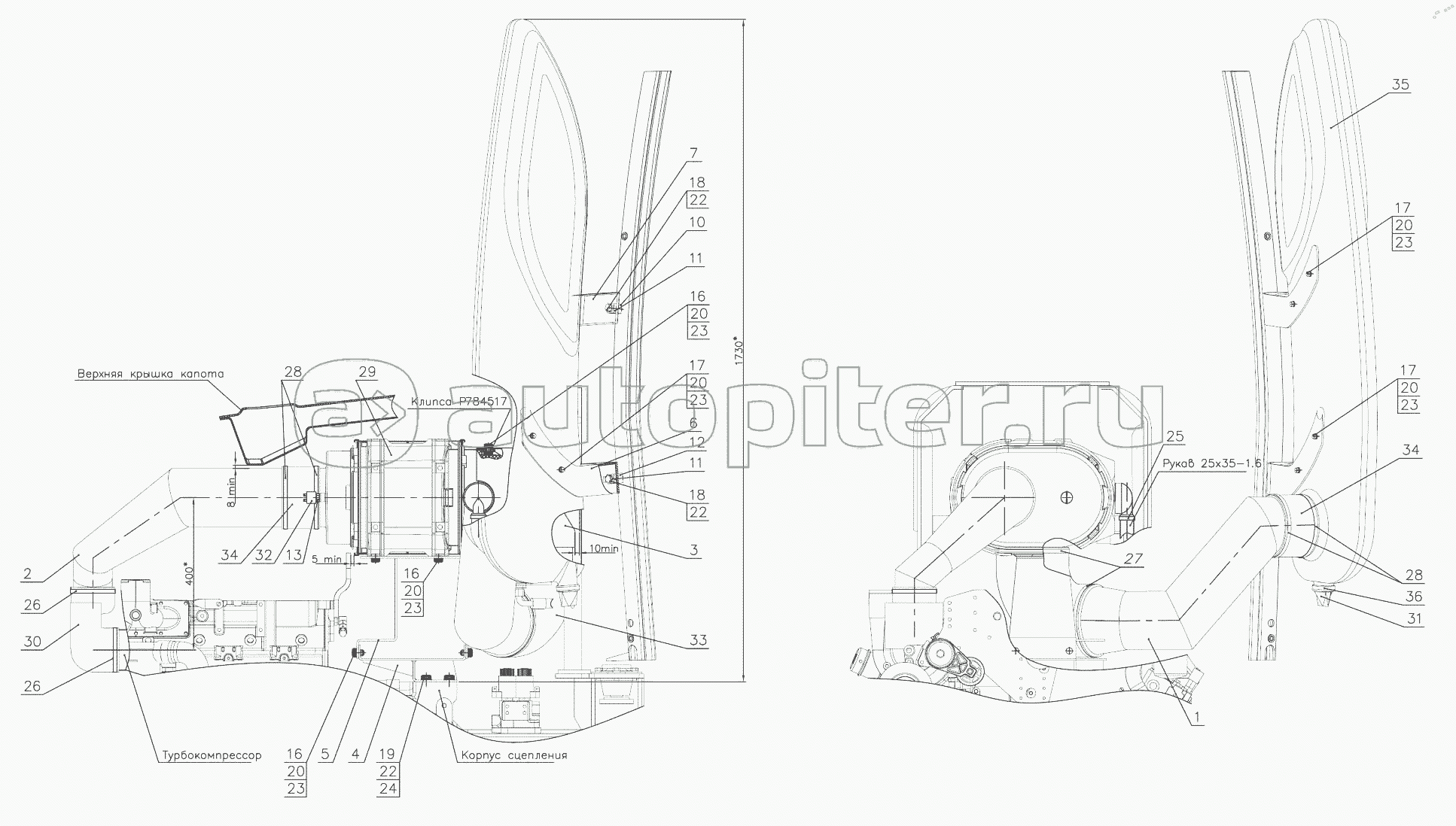 Установка воздухоочистителя 3022С-1109125