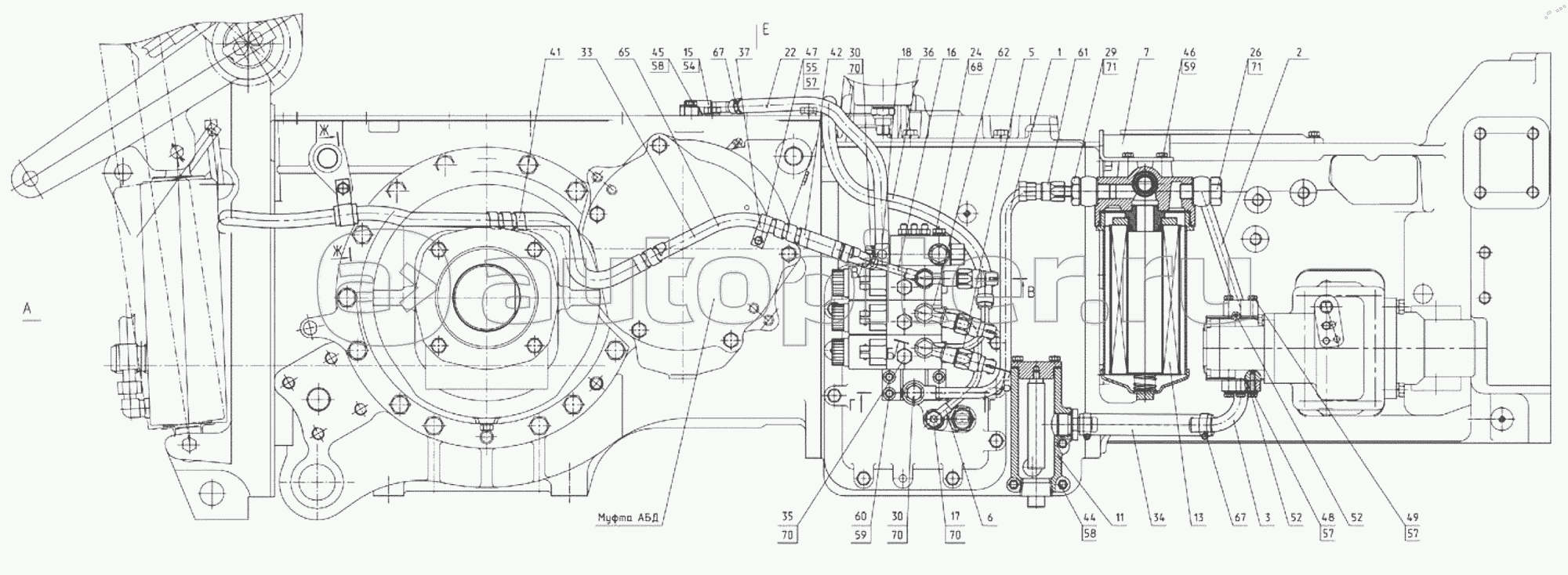 Гидросистема трансмиссии 95.7-4637010-01
