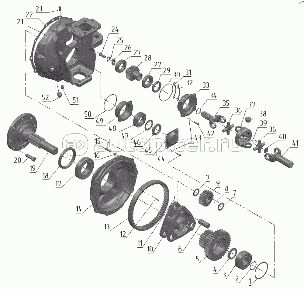 Редуктор колесный 1225-2308005-01, 1225-2308010-01
