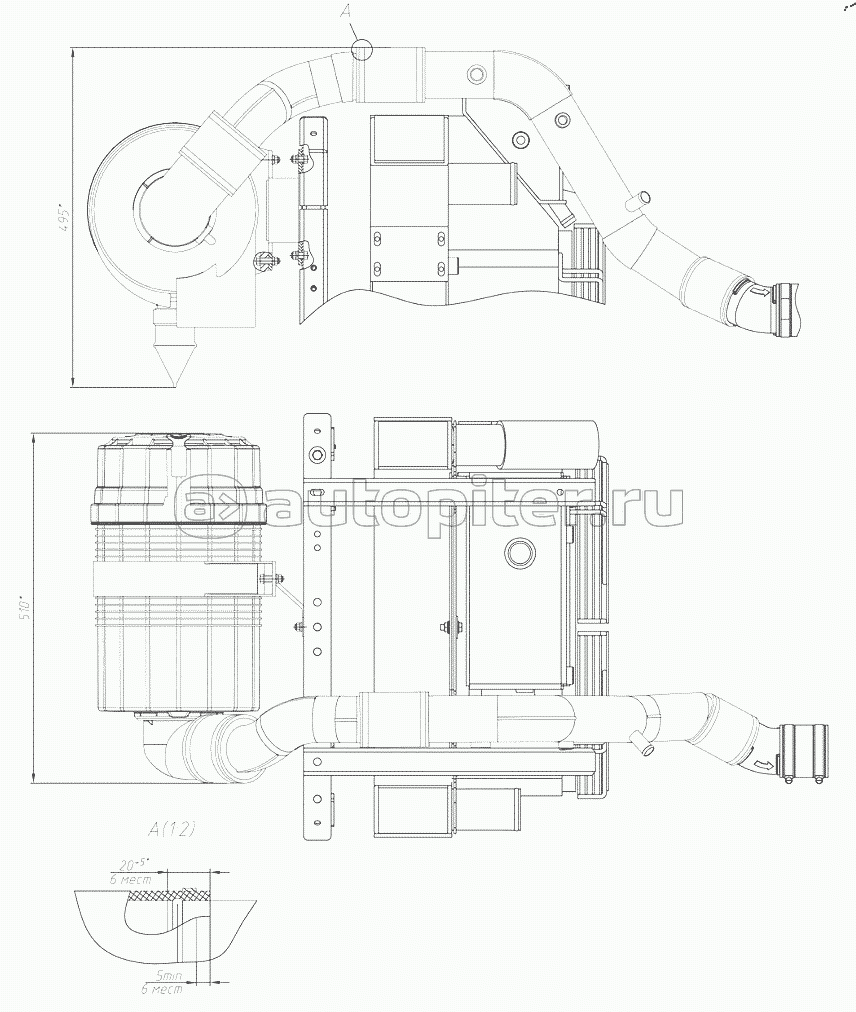 Установка воздухоочистителя 923.7С-1109125