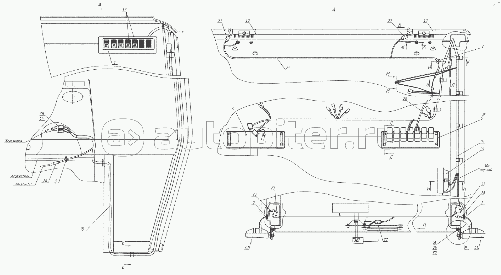 Электрооборудование крыши 1221.6Е-3700110