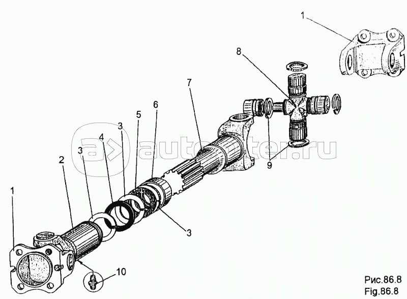 Карданный вал привода насоса 79111-1760040