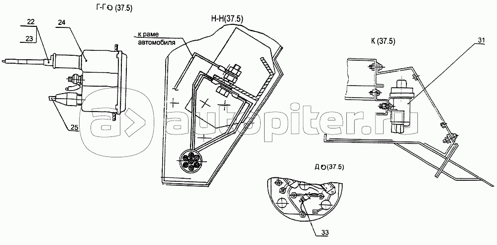 Установка основного жгута проводов. Установка электрооборудования в кабине. Установка переключателей на рулевой колонке. Установка радиооборудования