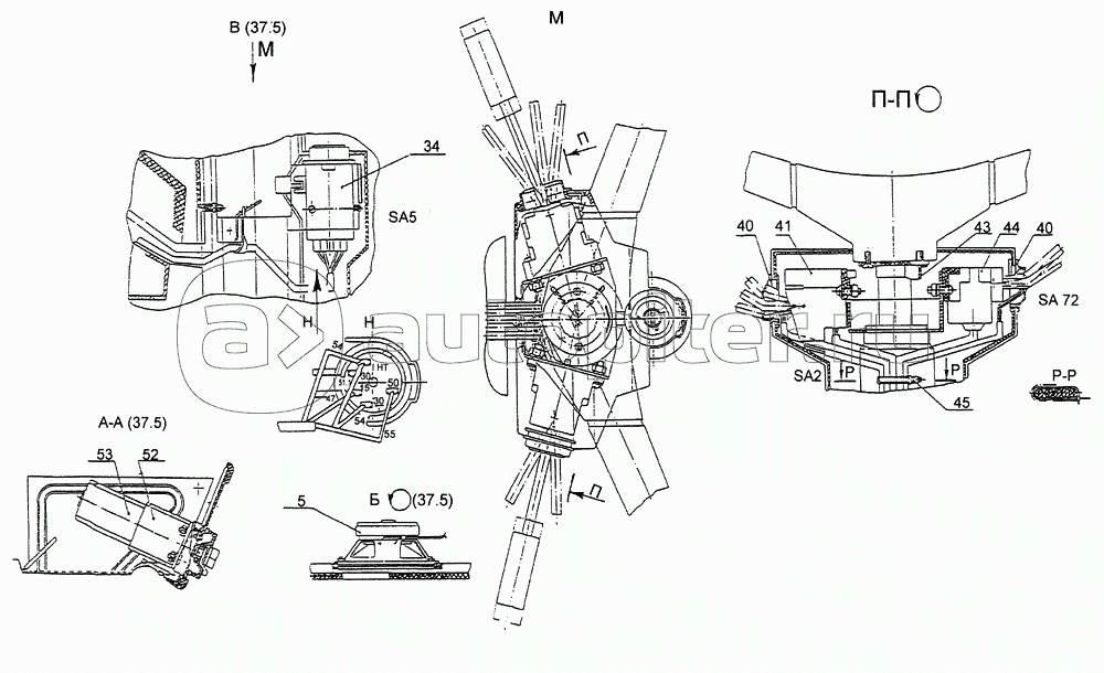 Установка основного жгута проводов. Установка электрооборудования в кабине. Установка переключателей на рулевой колонке. Установка радиооборудования