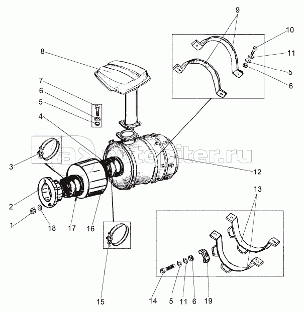 Установка воздухоочистителя (238Б-1ТКР11)