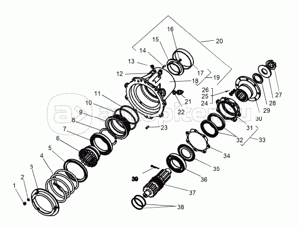 Механизм отключения карданного вала 6923-1810010