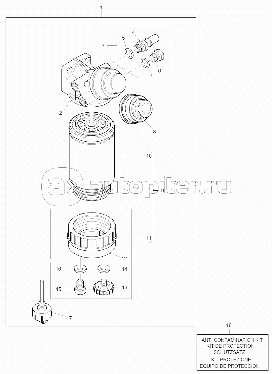 ZVH01037 Water Trap (From Engine Number U010830S) Plate B
