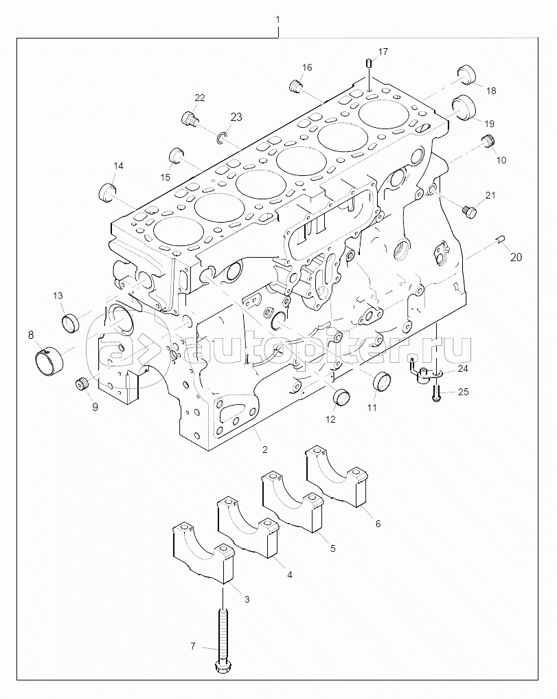 ACHP0010 Cylinder Block and Liners Plate A
