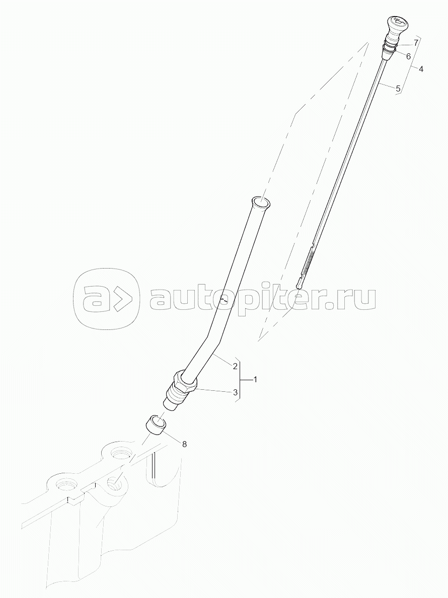 GBH02855 Dipstick and Filler Tube Plate A