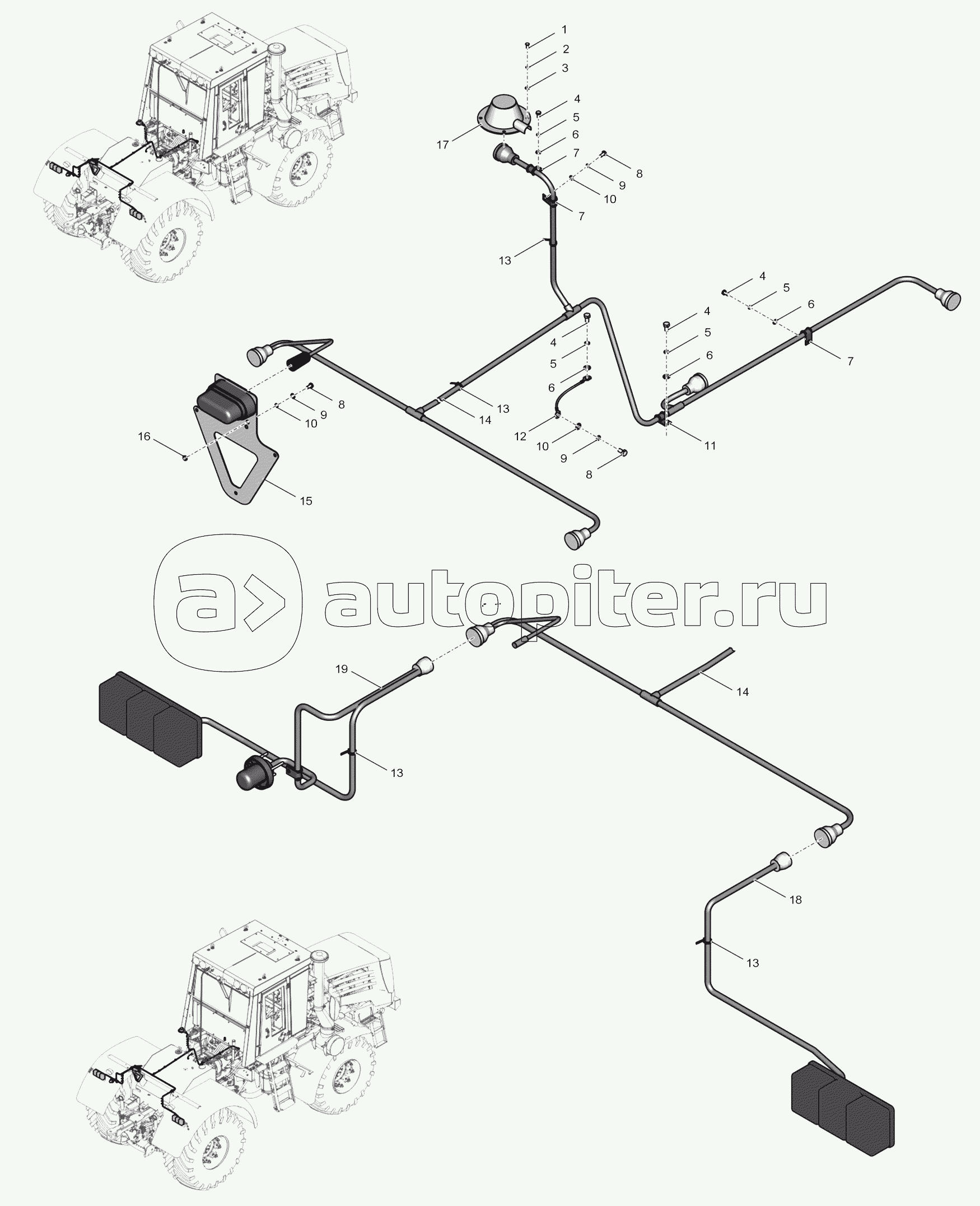 744Р1-3761000-5 Электрооборудование задней полурамы до 01.01.2016