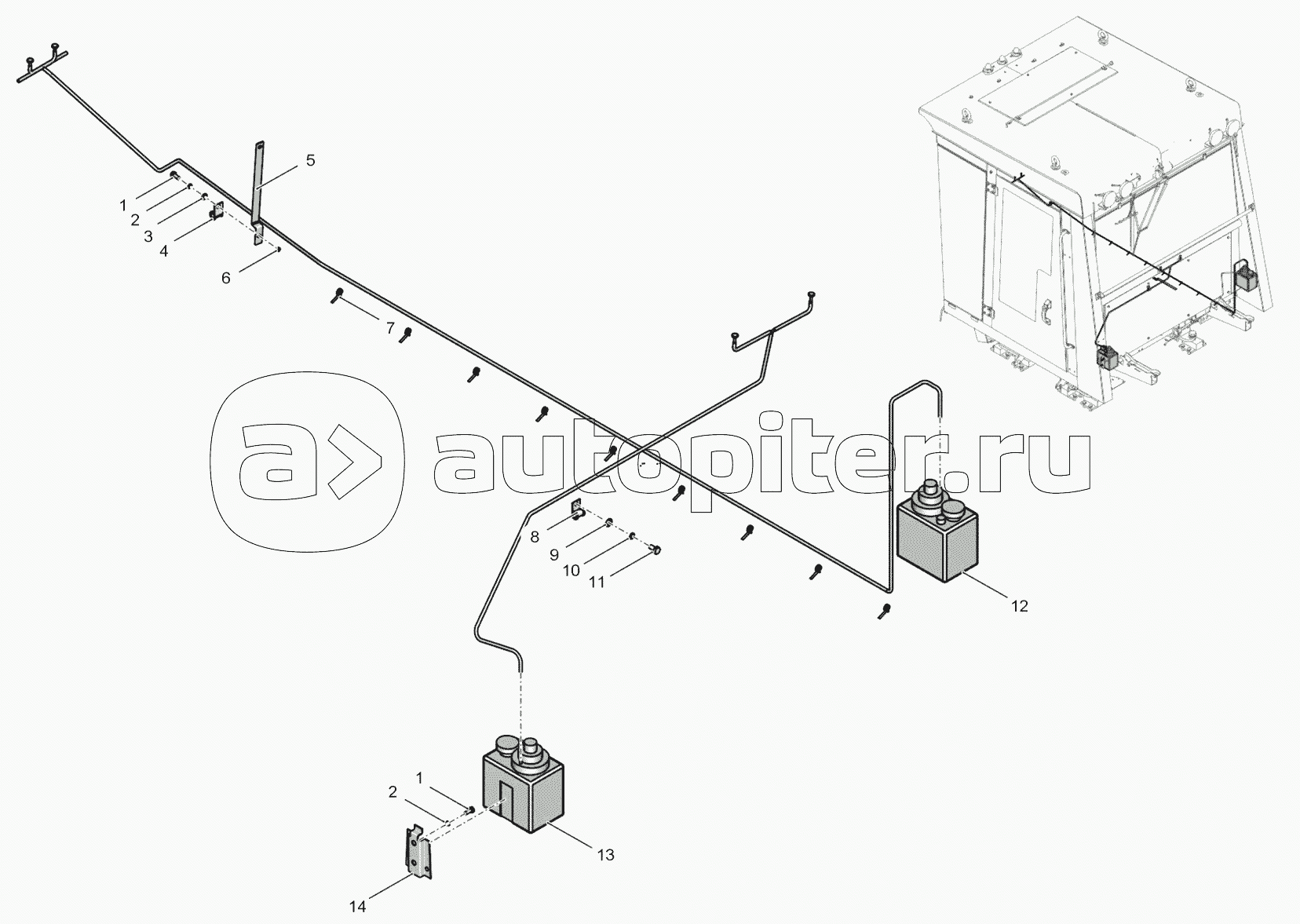 744Р1-5208000-2 Установка омывателей стекол кабины до 01.01.2016