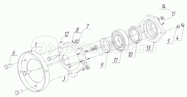 Опора подшипника нижняя ИЯПБ.14.85.30.000