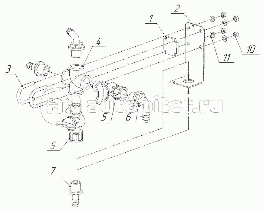 Узел распределения жидкости ИЯПБ.15.30.02.000