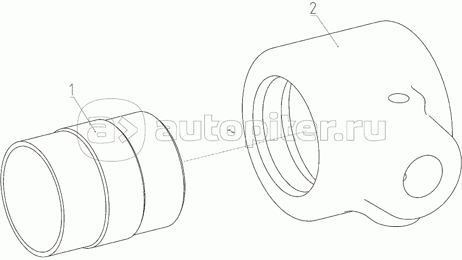 Втулка пальца (3518050-16810), Иллюстрация действительна для техники, произведенной с 20101001