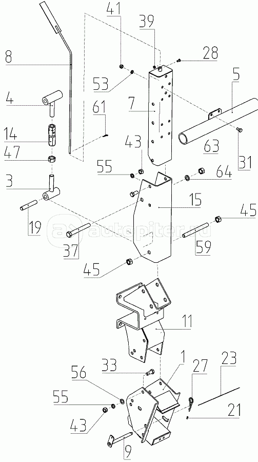 Опора (142.29.12.000), Иллюстрация действительна для техники, произведенной с 20110113