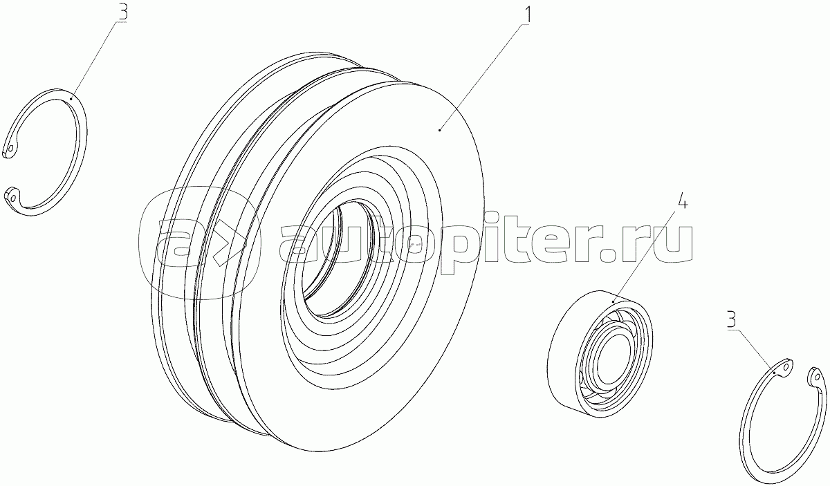 Шкив (РСМ-10.01.00.730Б), Иллюстрация действительна для техники, произведенной с 20131201
