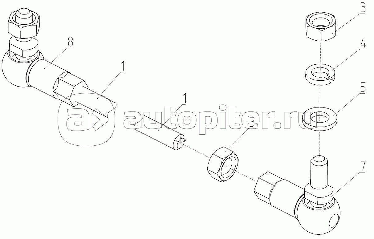 Тяга (152.03.00.690), Иллюстрация действительна для техники, произведенной с 20110501