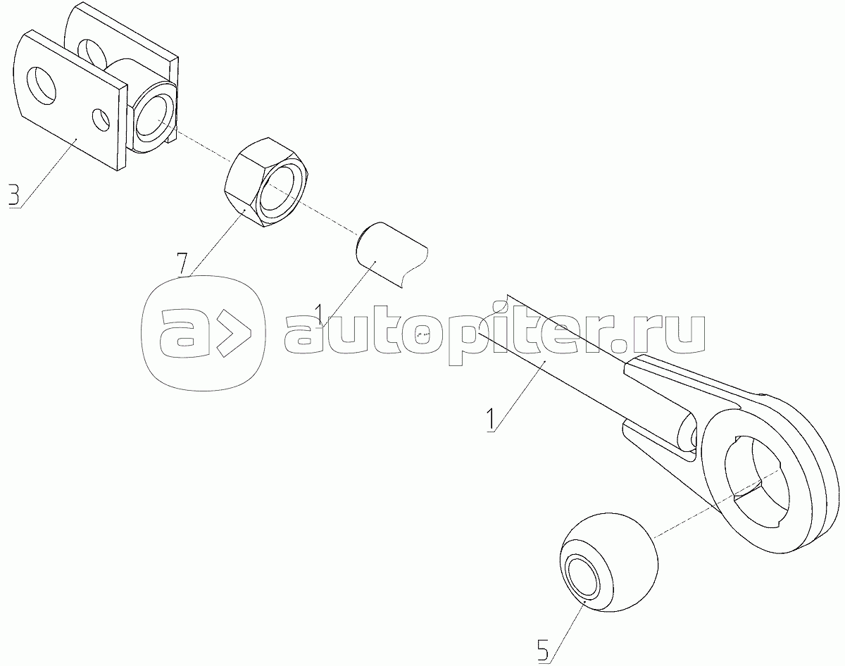 Тяга (152.03.00.260), Иллюстрация действительна для техники, произведенной с 20110501