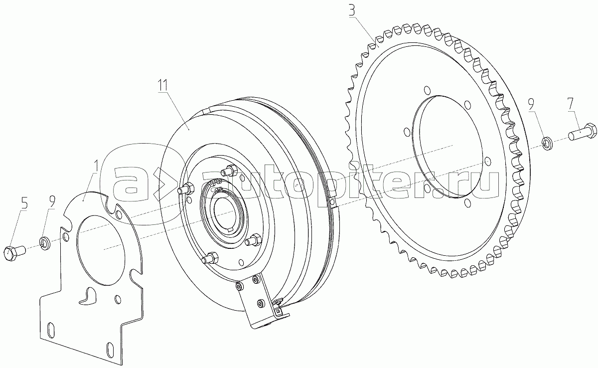 Муфта (142.46.00.280), Иллюстрация действительна для техники, произведенной с 20111101