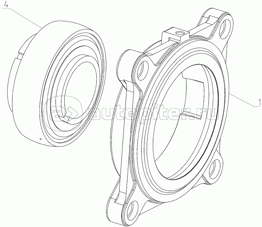 Подшипник (РСМ-10Б.01.21.260), Иллюстрация действительна для техники, произведенной с 20051215