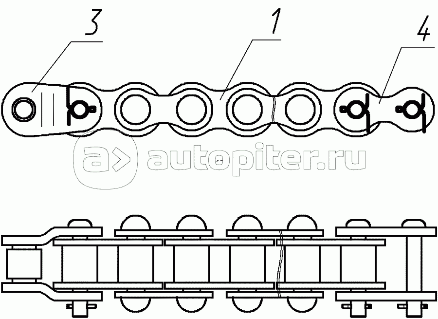 Цепь (142.46.00.290), Иллюстрация действительна для техники, произведенной с 20131201 по 20160115