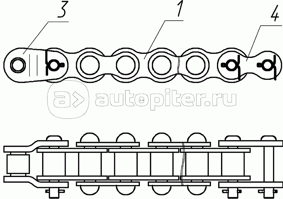 Цепь (142.46.00.290), Иллюстрация действительна для техники, произведенной с 20151201