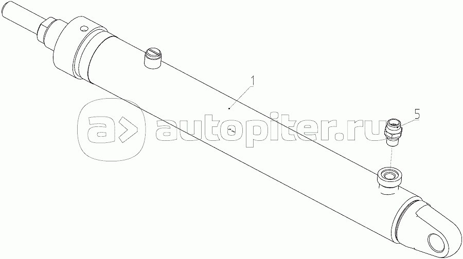 Гидроцилиндр (081.27.09.520), Иллюстрация действительна для техники, произведенной с 20090201
