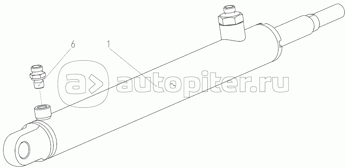 Гидроцилиндр (081.27.09.530), Иллюстрация действительна для техники, произведенной с 20121203