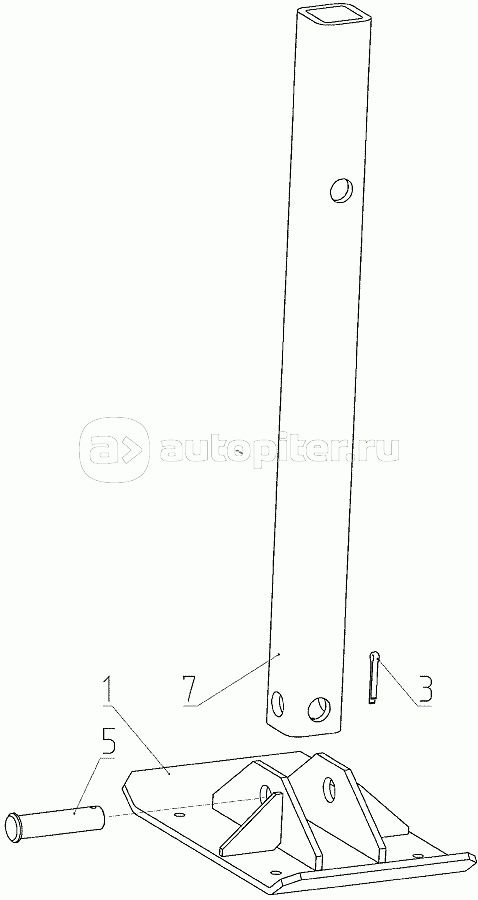 Опора (081.27.00.070-01), Иллюстрация действительна для техники, произведенной с 20090701