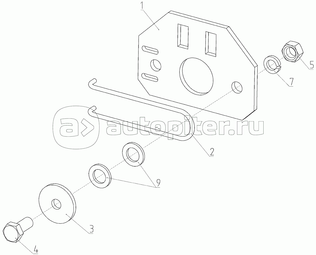 Стопор (081.27.00.970), Иллюстрация действительна для техники, произведенной с 20070702