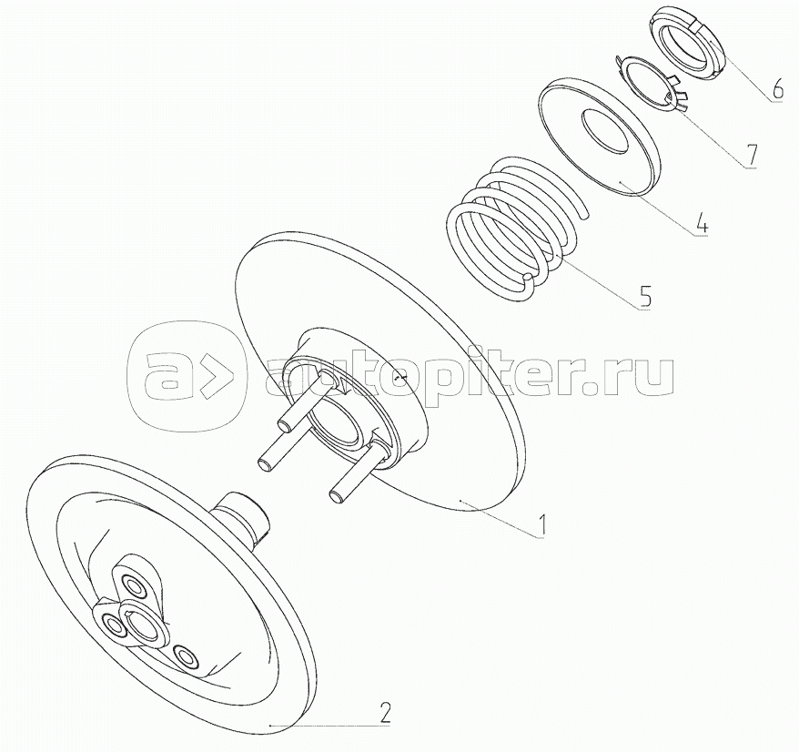 Шкив вариатора ведомый РСМ-10Б.01.03.160А с 20051017