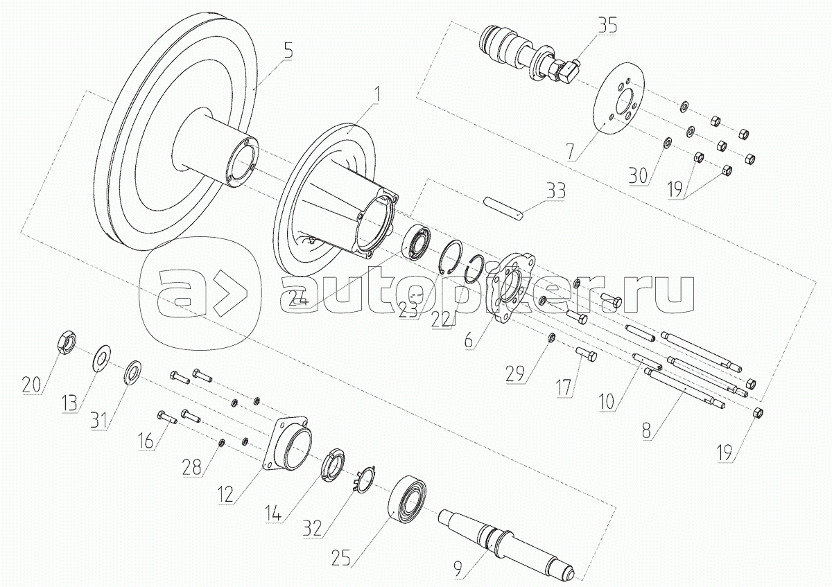 Контрпривод вентилятора 101.01.09.000 с 20080303