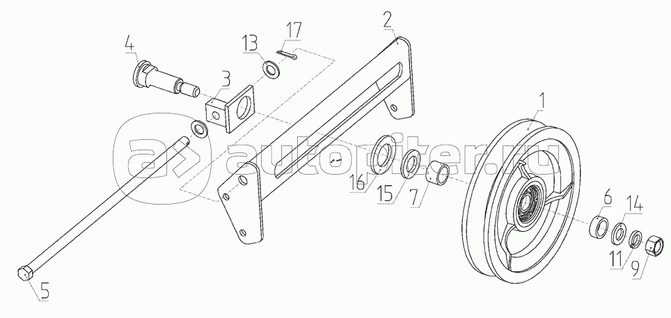 Шкив натяжной РСМ-10.01.30.050А с 20060301