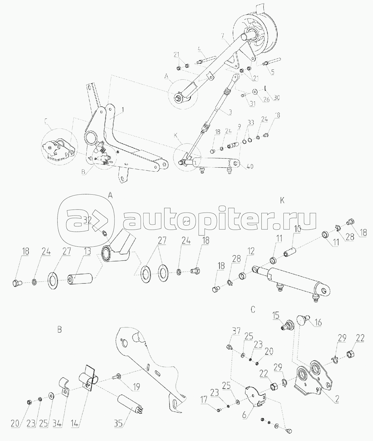 Механизм натяжной 101.01.10.270 с 20080701 по 20100328
