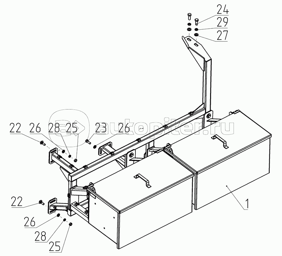 Ящик аккумуляторный 102.70.01.000Ф с 20120401