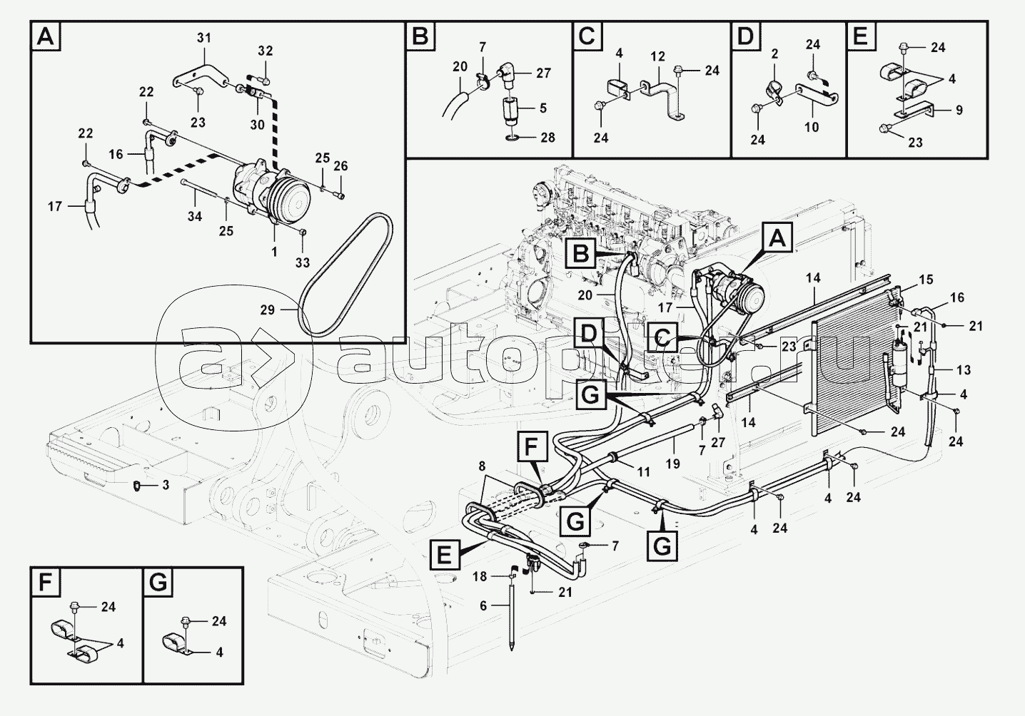Air conditioning, cooler and heater tubing