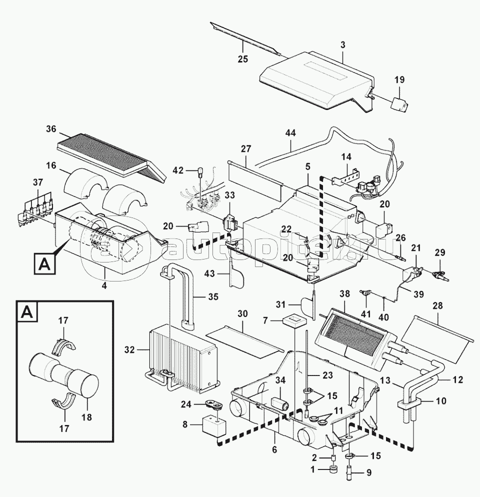 Air conditioning unit, cooler and heater