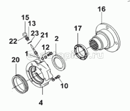 Крышка заднего подшипника шпинделя в сборе