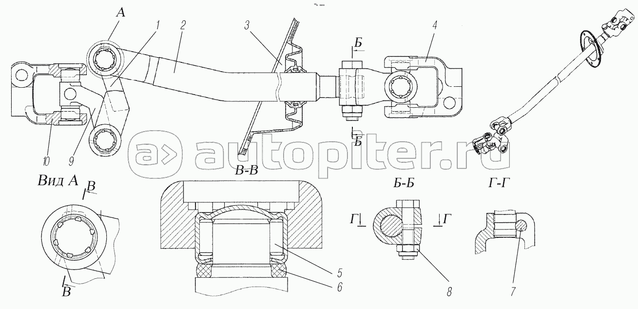 Карданный вал рулевого управления;Steering Propeller Shaft