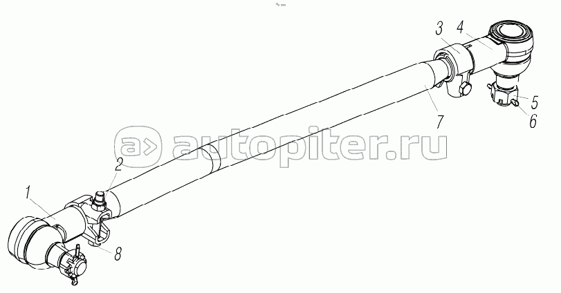 Тяга сошки БМ4320-3414010;Pitman arm tie rod