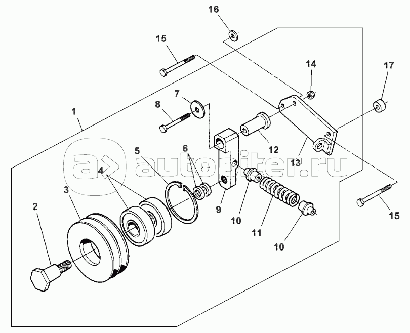 BELT TENSIONER - FROM NO C 6801 UP TO NO F 6175