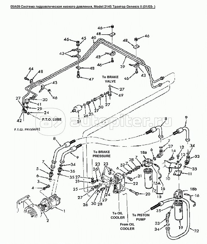 05A09 Система гидравлическая низкого давления