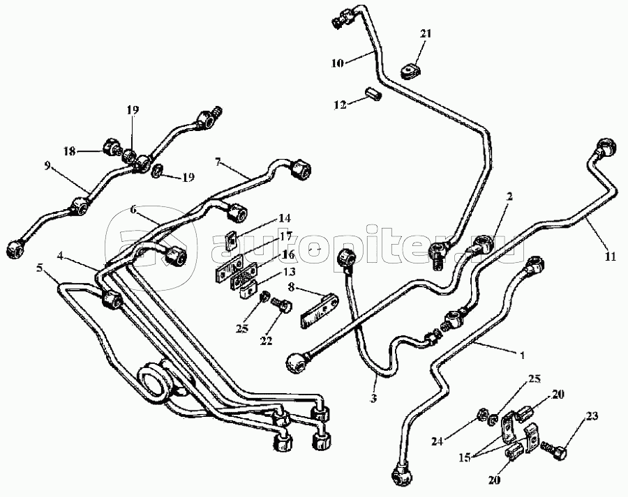 Топливопроводы (в комплектации с компрессором и без него)
