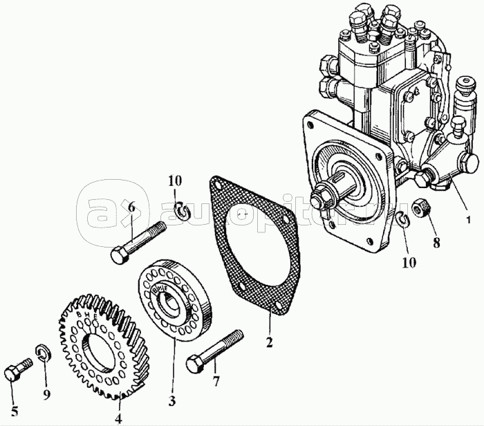 Насос топливный и его привод (без компрессора)