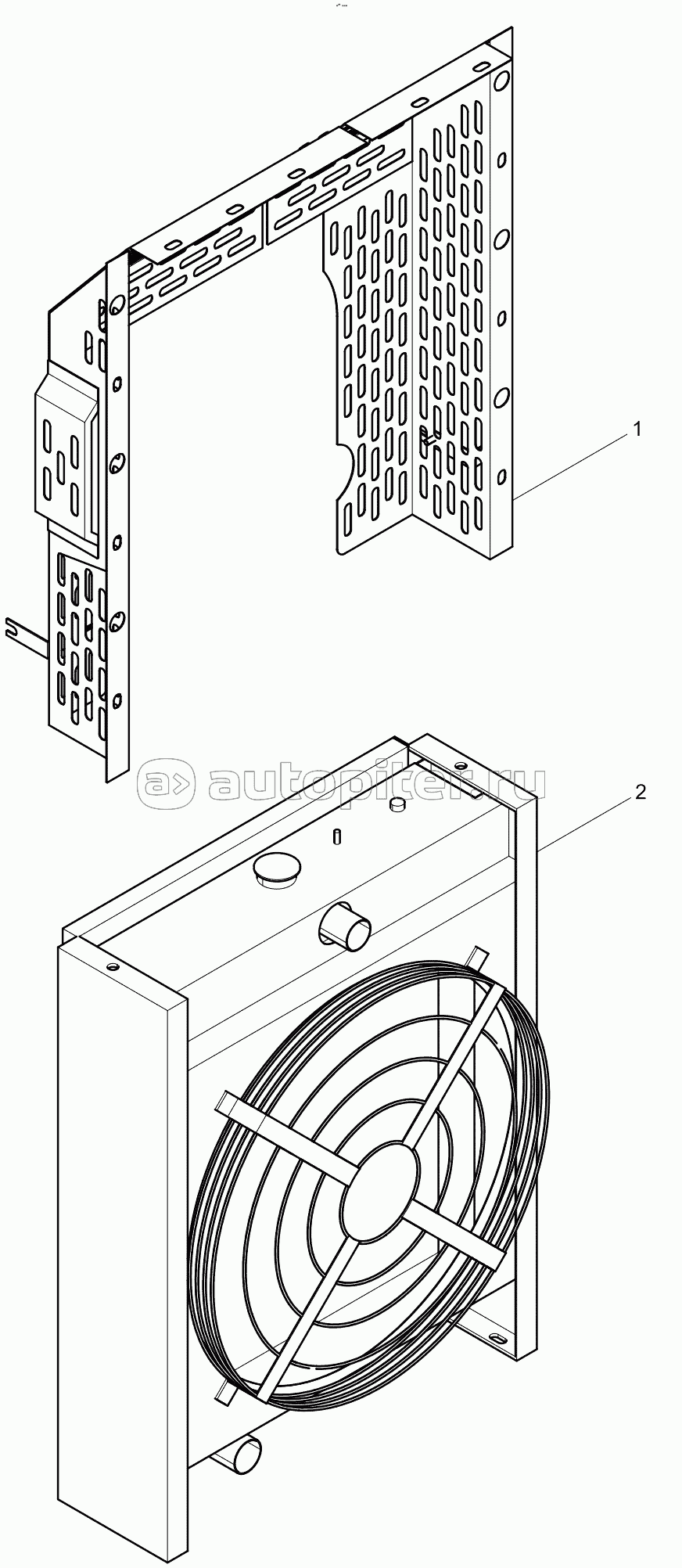 Single Transport Parts Attached to Engine Group