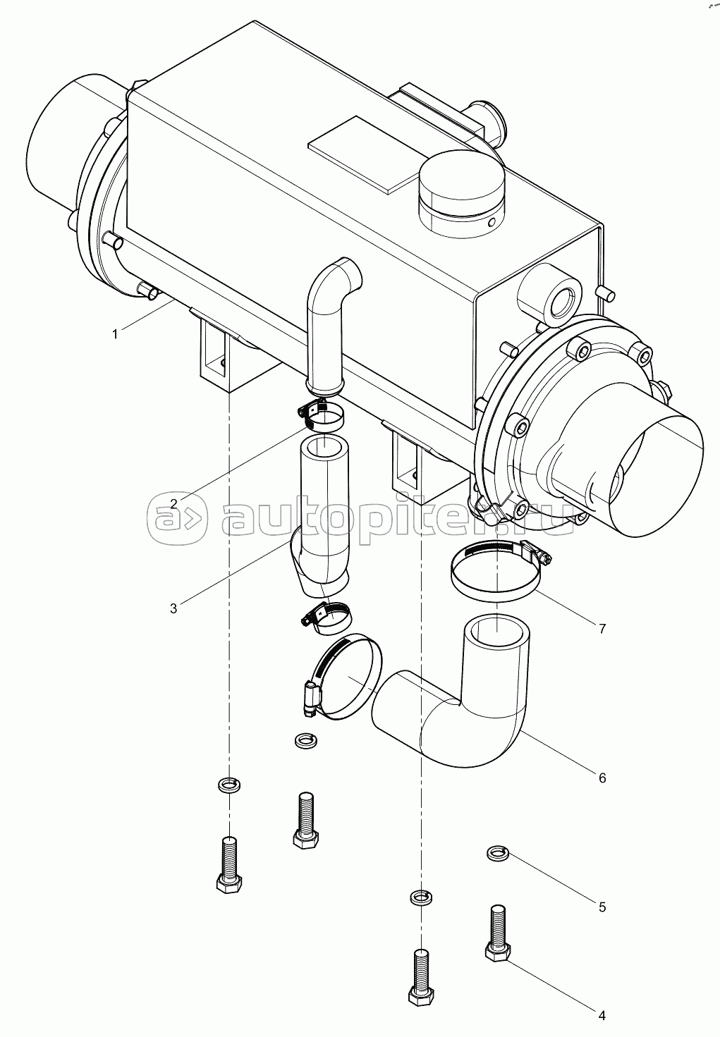 Seawater/Fresh Water Heat Exchanger Assembly