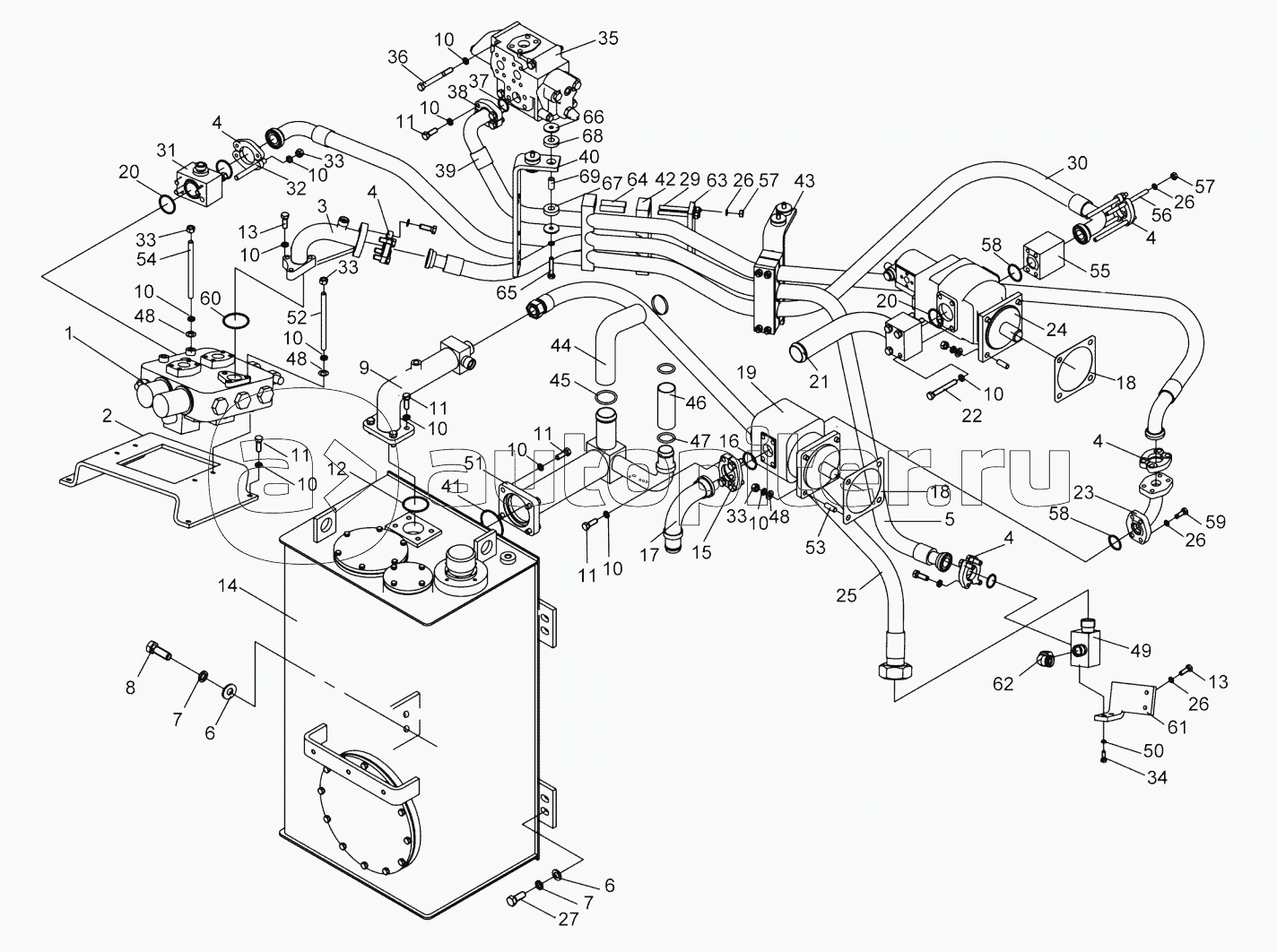 Рабочая гидросистема (252907398) LW500KSN