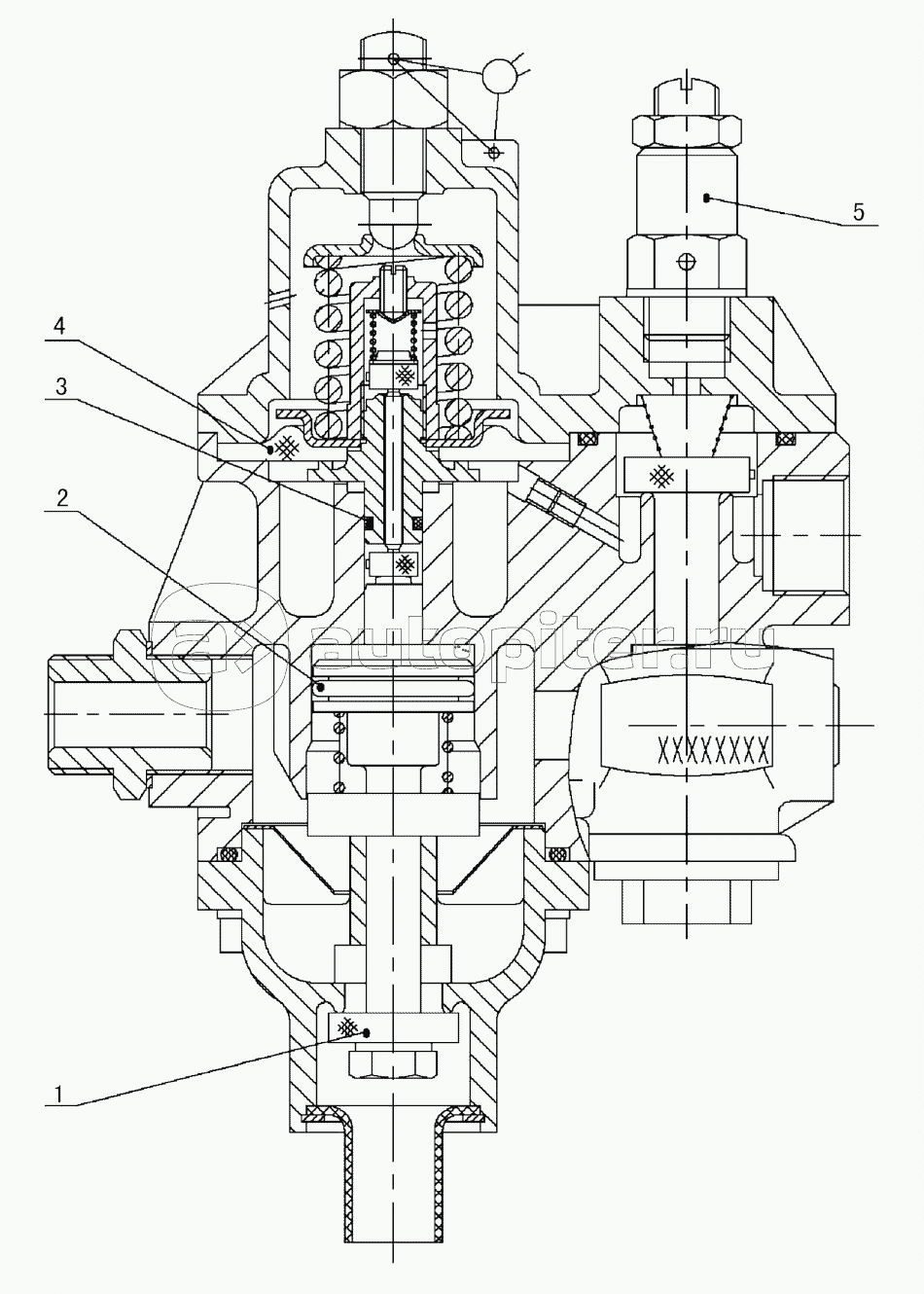 Компинированный клапан масловодоотделителя (860110632) LW500KN