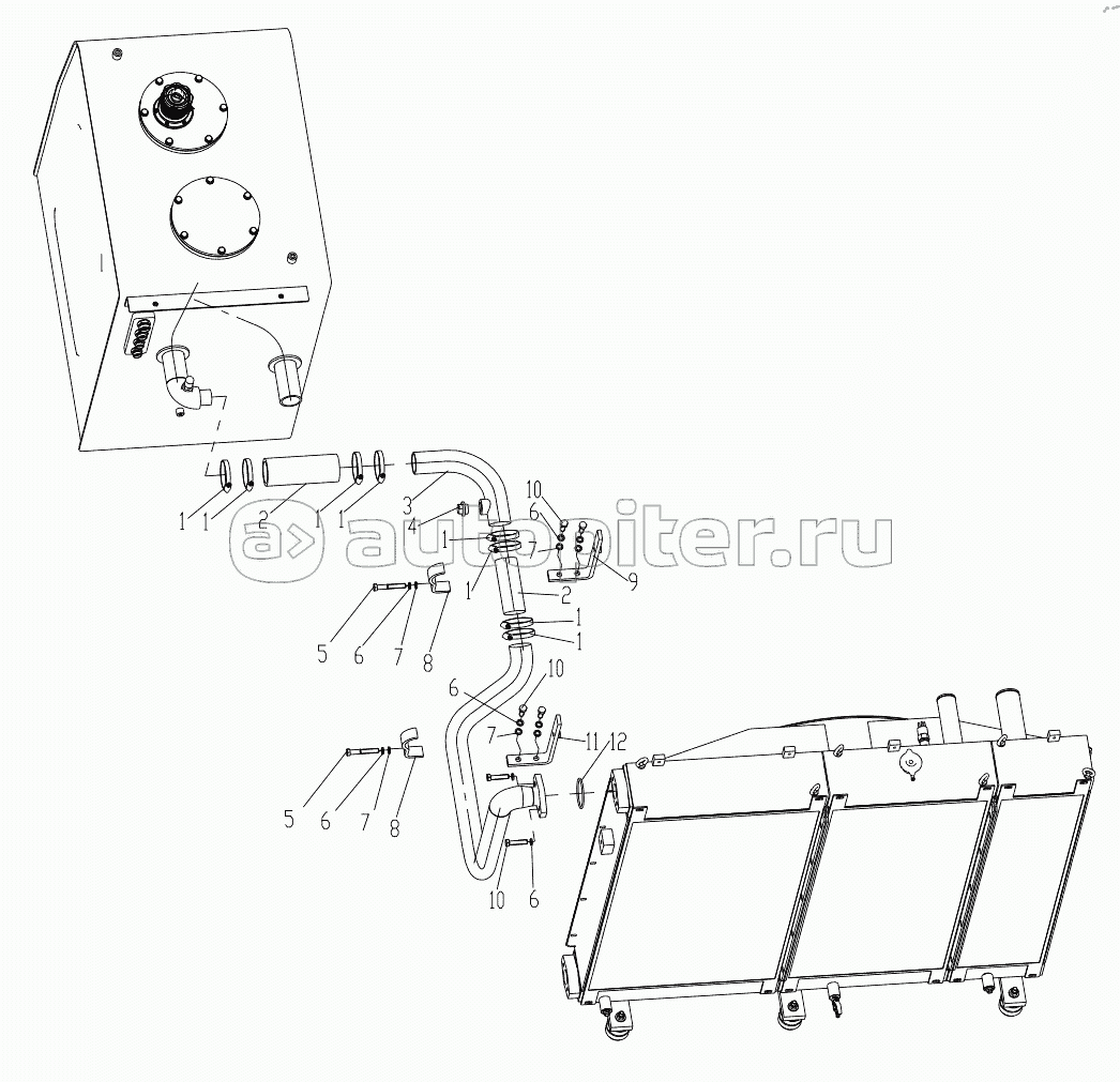 312700008 Гидромагистраль верхнего машины